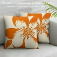 thumbnail image 3 of JEUXUS  Throw Pillow Covers Orange Hibiscus Cushion Pillow Case Home Decor Pillowcase, 3 of 5