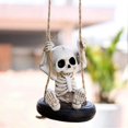 thumbnail image 4 of Skeleton On A Tire Swing - Gothic Garden Hanging Decor Halloween Car Ineterior Ornament, 4 of 5