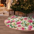 thumbnail image 5 of Rateoe Rose Flowers Pattern Christmas Tree Skirt with Ties , Christmas Tree Decorations, Farmhouse Christmas Decor Xmas Holiday Decorations-36", 5 of 6