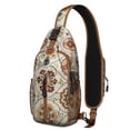 thumbnail image 1 of Boho Chic Travel Sling Backpack Vintage Retro Artistic Lightweight Daypack with Stylish Look, 1 of 6