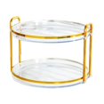 thumbnail image 2 of Soporte redondo de 2 niveles para exhibición de pasteles, plato para fiestas de té, soporte para joyas y cosméticos, diámetro de 27,7 cm , , estilo c BLESIY Puesto de pasteles, 2 of 5