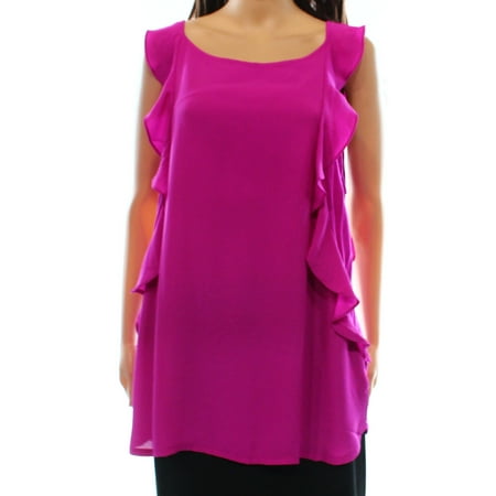 INC - INC NEW Magenta Purple Womens Size Large L Ruffled Kit Back ...