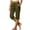 Army Green# capri pants for women, variant on Petite Capris for Women Petite Length Side Slit Summer Capri Pants with Pockets Elastic Waisted Casual Pants Khaki S