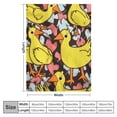 thumbnail image 4 of WERPE Duck Blanket Lightweight Warm Flannel Plush Pattern Yellow Throw Blankets Funny Living Room Sofa Couch Bed Decoration Gift  White, 4 of 6