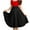 Black, variant on yillto Plus Size Skirts for Womens Summer Causal Knee Length Skirt Pleated Flared A Line Midi Skirt