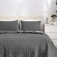 thumbnail image 4 of Cotton Reversible 3 Piece Quilt Set G-dark Gray - King, 4 of 5