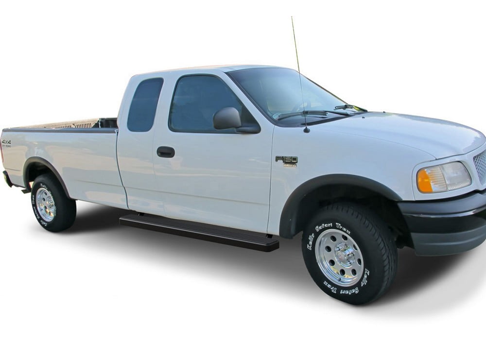 APS Running Boards 5-inch Black Compatible with Ford F150 F250 1999-2003 Super Cab (Include 04 Heritage) (Nerf Bars Side Steps Side Bars)