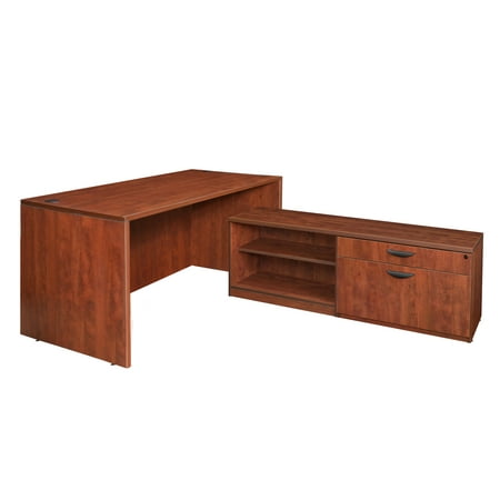 UPC: 0192357126561 | Regency 66 in. Legacy Hi-Low L-Desk Shell – Cherry