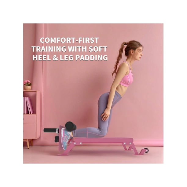 Rosa nordic hamstring curl machine - ajustable en altura compact home gym equipment para strength training, 450 lbs capacity