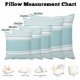 thumbnail image 5 of Throw Pillow Covers, Farmhouse Aqua Striped 26x26 Pillow Covers for Couch/Sofa/Bed, Modern Minimalist Stripes Decorative Square Linen Cushion Pillowcase for Home Decor, 5 of 9