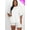 WHITE, variant on Relaxed Fit Top and Biker Shorts Set for Plus Sizes