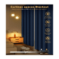 thumbnail image 3 of Cortinas Blackout Ventana Sala 300x230cm 2 Paneles Azul marino, 3 of 5