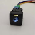 thumbnail image 3 of jfqm 1 Pc Car Light Bar Power On Off View Switch Button Fit for Toyota Camry V70 2018 Fit for Rav4 Corolla Altis 2019 Prado 150 2020 (Color : Wheel Heating), 3 of 3