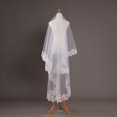 thumbnail image 4 of Velo de novia sencillo de 3 m, velo de novia largo de encaje blanco, 4 of 5