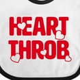 thumbnail image 4 of Inktastic Heart Throb (red) Boys or Girls Baby Bib, 4 of 4