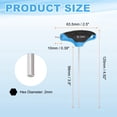 thumbnail image 2 of 2pcs T-Handle Hex Key Wrench 2mm 125mm Long Metric S2 Steel T-Key Inner Hexagon Wrenches Spanner Repair Tool for Automotive Household Maintenance, Blue Black, 2 of 7