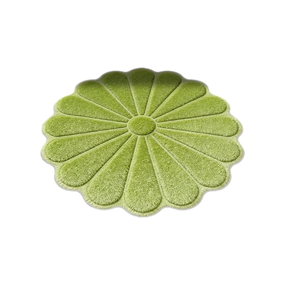 Flower Patterns Floral Bath Mat - Soft Absorbent Antiskid Bathroom Floor Mat, Flower Rug, 60x60cm, Waterproof, Comfortable, Decorative for Bathroom and Shower Use, Home Decor