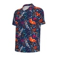 thumbnail image 2 of Rocae Tropical Flower for Men's Short Sleeve Polo Shirt, Quick Drying Performance Moisture Wicking Sports Men's Golf Shirt X-Large, 2 of 9