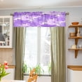 thumbnail image 5 of Purple Floral Print Curtain Valance for Kitchen Windows/Bathroom/Living Room/Bedroom Blackout, Rod Pocket Valance Small Window Treatment, 54" W x 18" L Home Decor, 5 of 6