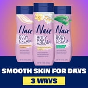 Nair Body Cream Hair Remover, Oat Milk & Vanilla, Body Hair Removal Cream for Women, 7.9 oz