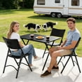 thumbnail image 4 of HaiNova 4 Pack Black Blow-Molded Folding Chairs, Portable Chair for Adults, 600lbs Capacity Metal Frame, Comfortable Seat for Party, Banquet, 4 of 8
