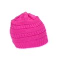 thumbnail image 2 of Gravity Threads Knit Soft Stretch Beanie Cap, NEON Hot Pink, 2 of 2