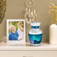 thumbnail image 7 of MUKTIVE Cross Urn for Human Ashes Adult Female - Tiny Cremation Urns for Human Ashes Adult - 3 Inch Keepsake Urns for Burial Remains - Blue Small Urn for Grandma, 7 of 7
