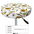 thumbnail image 2 of Goofa Honey Printed Stool Covers Round, Waterproof Round Bar Stool Covers Anti-Slip Round Bar Stool Seat Cover with Elastic Bands Durable -12 inch, 2 of 7