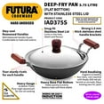 thumbnail image 2 of FUTURA Poêle à Frire Profonde à Fond Plat en Aluminium Anodisé Dur / Kadhai avec Couvercle en Acier Inoxydable, 3,75 Litres, 2 of 5