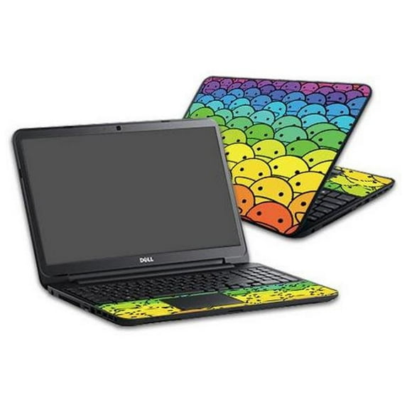 MightySkins DEI17RV-Happy Faces Skin Decal Wrap for Dell Inspiron 17 3721 Laptop 17 in. Sticker - Happy Faces