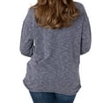 thumbnail image 2 of Women's Navy Arizona Wildcats Oversized Bailey Long Sleeve V-Neck Tri-Blend Tunic, 2 of 2