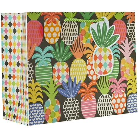 Jillson & Roberts Large Gift Bags, Pineapple Pop (12 Pcs)