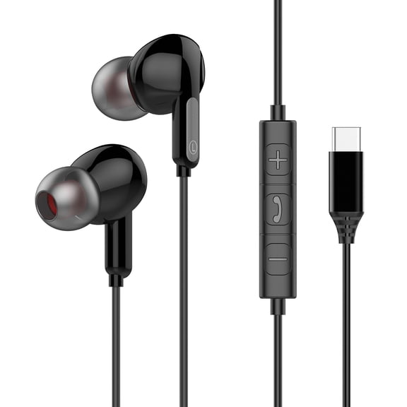 SENHAWK Type C Wired In Ear Earbuds, HiFi Stereo Deep Bass Wired Headphones with Noise Isolation Mic & Inline Control, Low Latency Gaming Earphones for iPhone 15 16 17 Android Phones Laptops Tablets