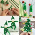 thumbnail image 2 of Limpiadores de tuberías, tallos de chenilla para manualidades, 100 piezas de suministros de manualidades navideñas para arte y manualidades creativas (verde oscuro), 2 of 5