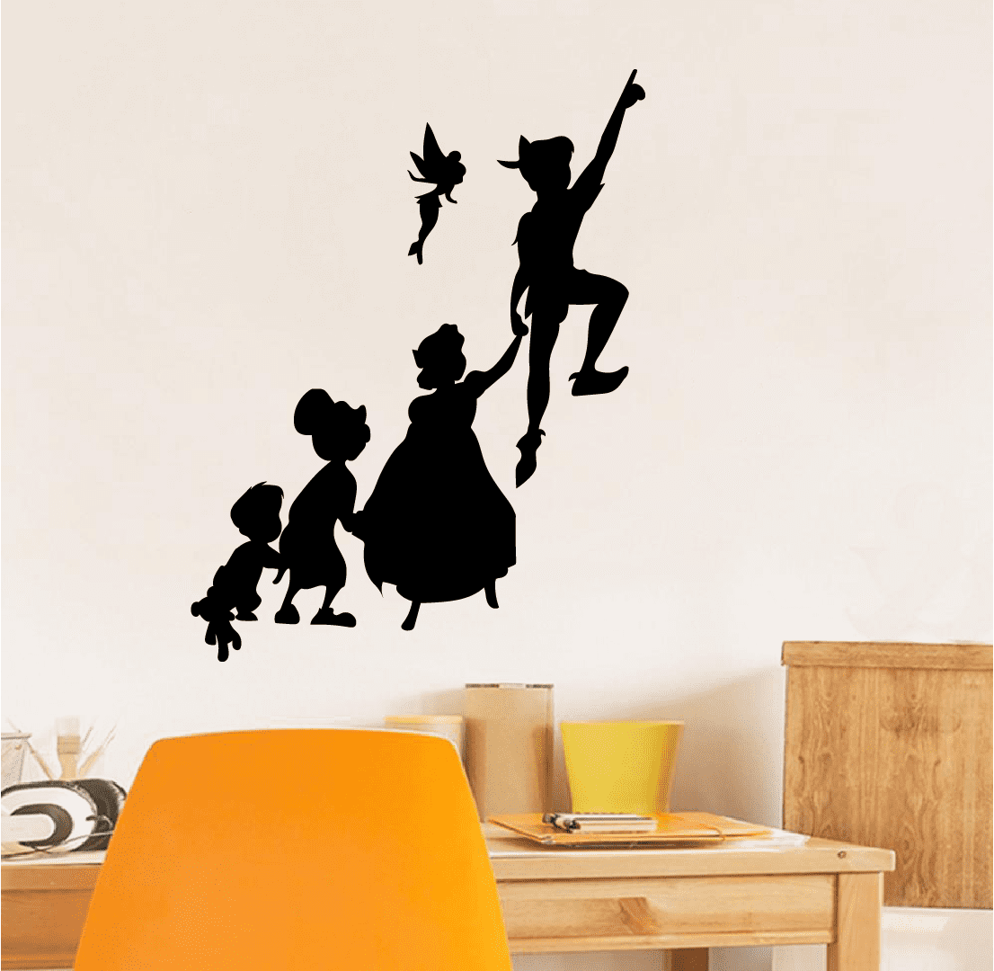 HOT Tinkerbell Star Peter Pan Wall Decal Kids Room Art Mural Home Decor Stickers 