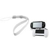 Insten White Hard plastic rubber coating Hand Grip with White Wrist Strap For Sony PlayStation Vita
