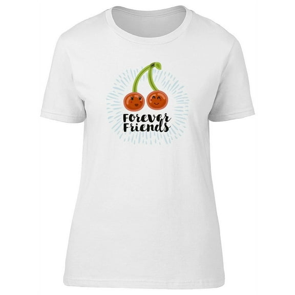 Cute Cherries Forever Friends T-Shirt Women -Image by Shutterstock, Female Large