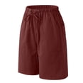 thumbnail image 3 of Vedolay Mens Summer Loose Fit Elastic Waist Solid Shorts with Pockets, XL, 3 of 5