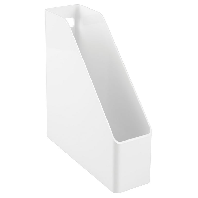 mDesign Plastic Slim Vertical File Folder Storage Organizer Bin