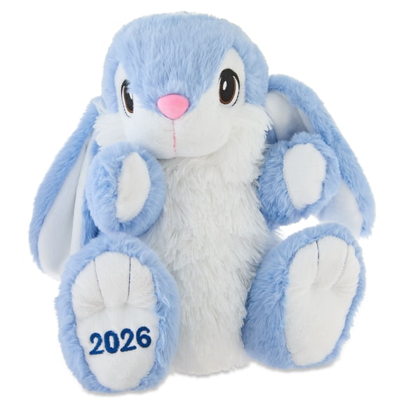Large 2026 Hopster Bunny Plush, Blue, 14", Easter by Way To Celebrate