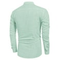 thumbnail image 4 of Coshow Men's Cotton Henley Shirt Long Sleeve Hippie Casual Beach T Shirts, 4 of 7