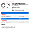 thumbnail image 2 of Diesel Glow Plug Wiring Harness - Compatible with 2004 Ford F-450 Super Duty 6.0L V8 Diesel, 2 of 2