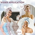 thumbnail image 3 of 3 Pack Microfiber Hair Towel Wrap Super Absorbent Hair Turban for Wet Hair Soft Hair Drying Towel, 3 of 5