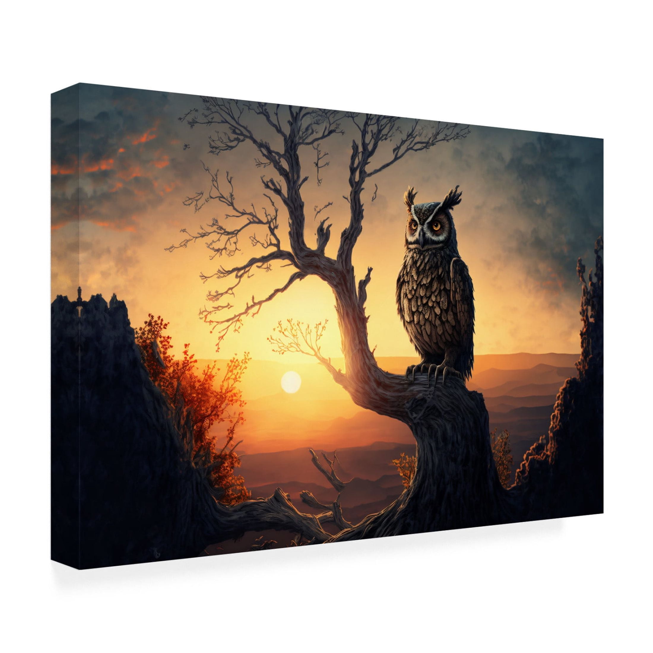 Canvas Wall Art - Ray Heere 'Woodland Animals 12' Wall Art for Living Room, Bedroom, or Office Décor by Trademark Fine Art - 19 x 12 Inches
