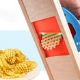 thumbnail image 5 of Potato Cutter Under 5 ! Yannianjz Wooden Handle Mesh Potato Slicer for Chips, Vegetable Cutting Tool for Kitchen Use, Ergonomic Cutter for Food Preparation, 5 of 9