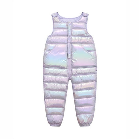 

XINSHIDE Jumpsuit Children Kids Toddler Toddler Infant Baby Boys Girls Sleeveless Winter Warm Shiny Jumpsuit Cotton Wadded Suspender Ski Bib Pants Overalls Trousers Outfit Clothes Fashion Romper