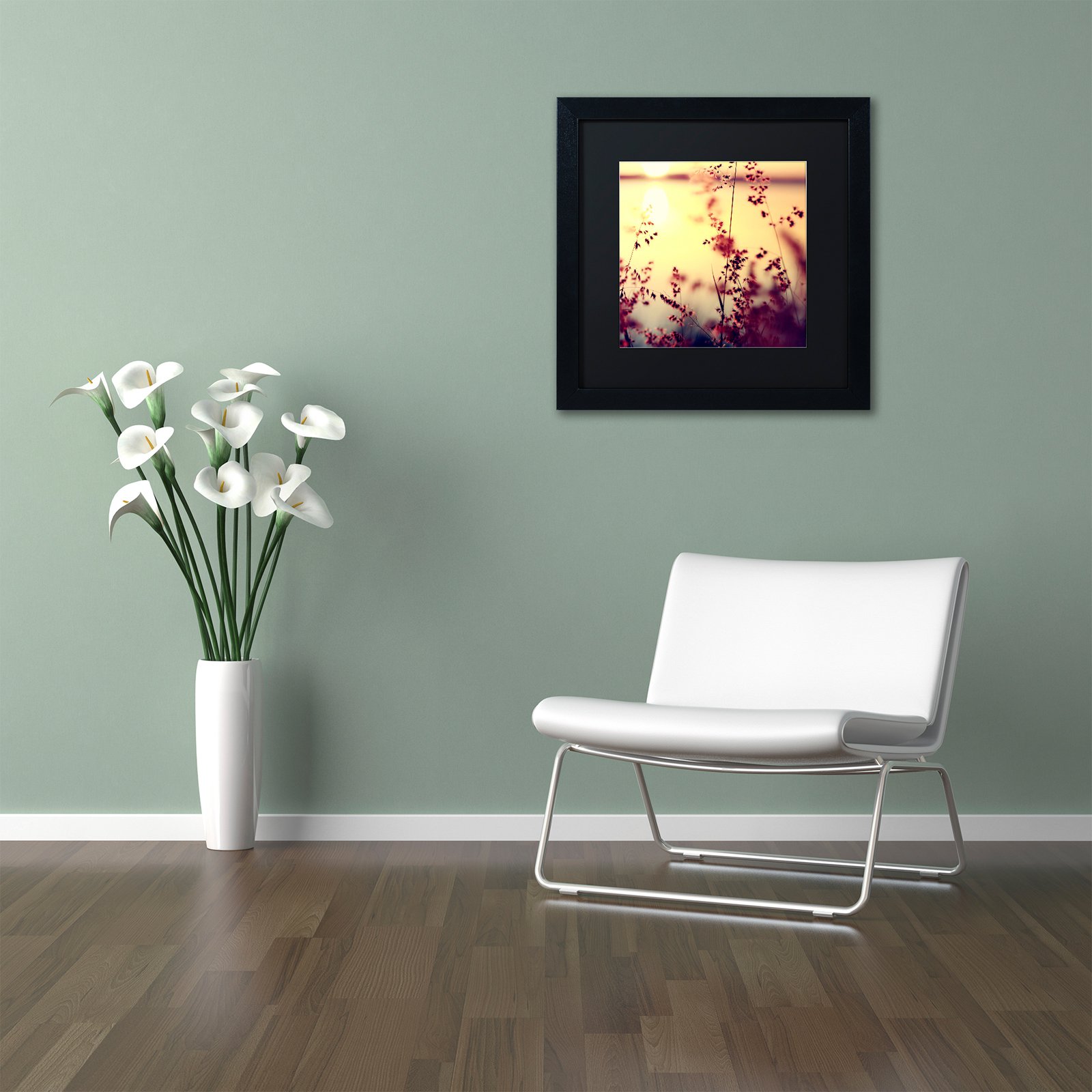 Trademark Fine Art "At the End of the Day" Canvas Art by Beata Czyzowska Young, White Matte, Black Frame