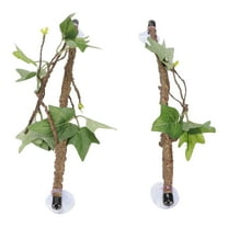 Spptty Reptile Tree Branch,Reptile Corner Branch Terrarium Plant Decoration With Suction Cups For Amphibian Lizard Snake Climbing,Reptile Corner Tree Branch