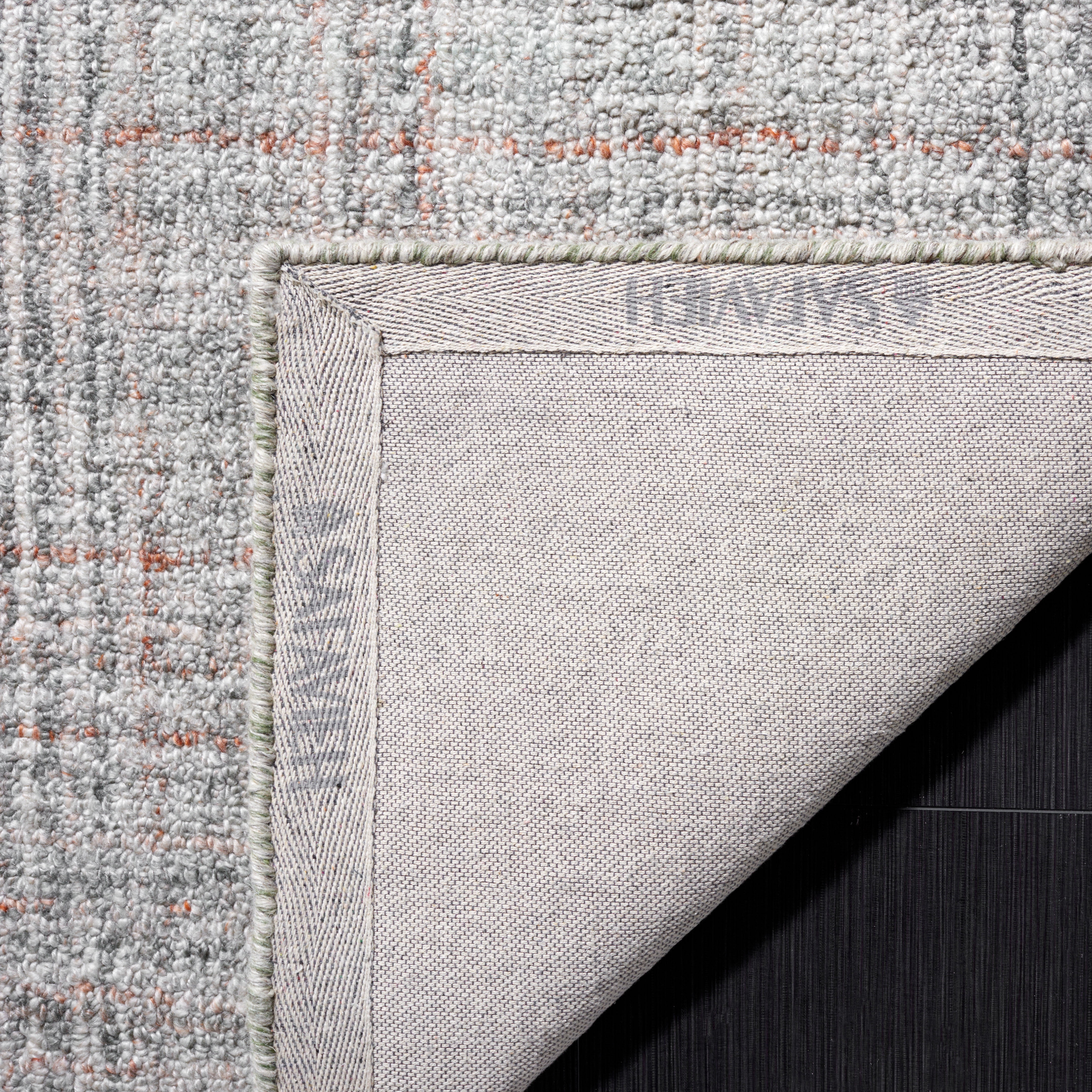 SAFAVIEH Abstract Irene Striped Area Rug, Grey/Rust, 3' x 5'