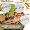 thumbnail image 4 of 6Pcs Metal Reserved Table Signs Reservation Table Tent Signs Double Sided Reserved Seating Signs Silvery Reservation Seat Signs for Restaurant Wedding Party Office 1.3x5.9x1.5 Inch DIYDIY, 4 of 6
